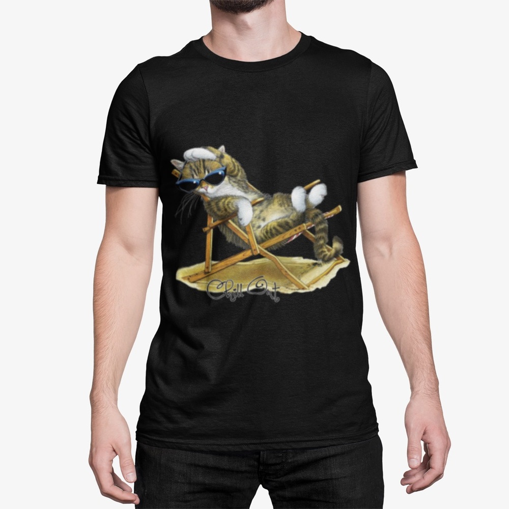 Chill Out Cat Graphic Tee - Picture 2 of 3